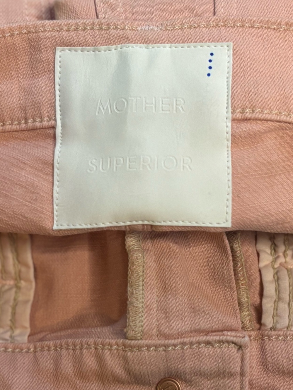 MOTHER The Insider Hover High Rise Crop Flare Jeans Peach Parfait Pink 26 - Picture 11 of 15